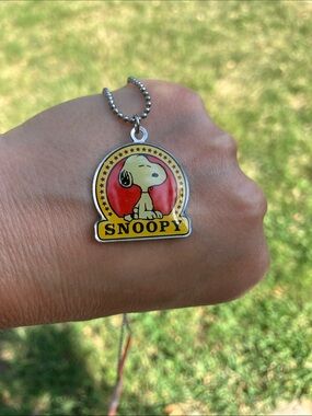 Peanuts Snoopy Loungefly Stainless Steel Enamel Necklace